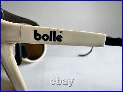 Vintage Bollé Sunglasses White Yvory Frame Yellow Lens 80s Ski Goggles