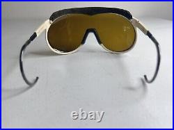 Vintage Bollé Sunglasses White Yvory Frame Yellow Lens 80s Ski Goggles