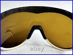 Vintage Bollé Sunglasses White Yvory Frame Yellow Lens 80s Ski Goggles