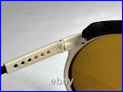 Vintage Bollé Sunglasses White Yvory Frame Yellow Lens 80s Ski Goggles