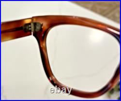 Vintage Brown thick eyeglass B&B 48x22 France 6 temple