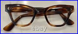 Vintage Brown thick eyeglass frame 44x24 5 3/4 temp B&A France