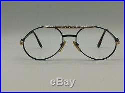 Vintage Bugatti 02927 Black Pilot Eyeglasses /sunglasses Frame Made In France