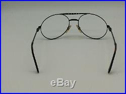 Vintage Bugatti 02927 Black Pilot Eyeglasses /sunglasses Frame Made In France