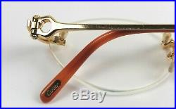Vintage CARTIER 3345509 eyeglass frames 50-19-130. 18k gold plated Rx/ Sun