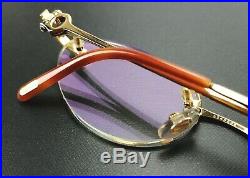 Vintage CARTIER 3345509 eyeglass frames 50-19-130. 18k gold plated Rx/ Sun