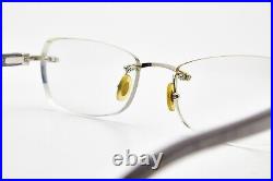 Vintage CARTIER C-DECOR WHITE Gold Plated Rimless Luxury Eyewear Metal Glasses