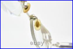 Vintage CARTIER C-DECOR WHITE Gold Plated Rimless Luxury Eyewear Metal Glasses