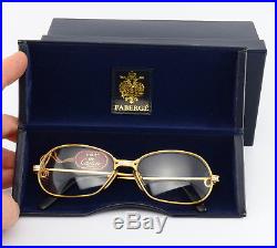 Vintage CARTIER Eye Frame Panthere P. M SERIE LIMITEE 22ct GP Gold 54-15 S/M NOS