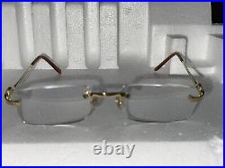 Vintage CARTIER FRAME ONLY 130 Glasses Eyewear 22K GOLD Plated EXCELLENT