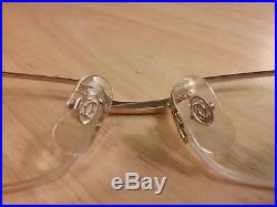 Vintage CARTIER Glasses 53-18-140 Made in FRANCE Semi Rimless Gold Eyeglasses