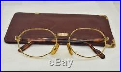 Vintage CARTIER LEUR Eyeglasses Sunglasses Lunettes Gold Silver Plated Frame