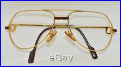 Vintage CARTIER Lacquer Eyeglasses Sunglasses Lunettes Gold Plated Frame