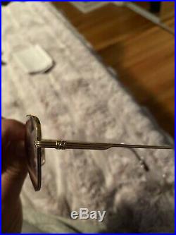 Vintage CARTIER Montaigne Eyeglasses Semi-Rimless 22ct Gold Plated