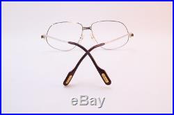 Vintage CARTIER PARIS 1988 24K white gold filled eyeglasses frames Size 56-14 13