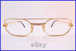 Vintage CARTIER PARIS 24K gold filled eyeglasses frames 53-20. 130 sl# 1422035