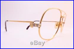 Vintage CARTIER PARIS 24K gold filled eyeglasses frames Size 61-18 140 France