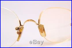 Vintage CARTIER PARIS 24K gold filled rimless eyeglasses frames Serial 1361873