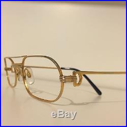 Vintage CARTIER PARIS 24k Gold Filled Eyeglasses Frames Size 53-20 Made In Franc