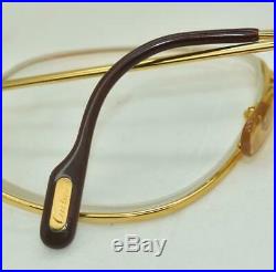 Vintage CARTIER Panthere Eyeglasses Sunglasses Lunettes Gold Plated Frame 59-14