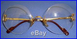 Vintage CARTIER Paris 130 made in France Round Eyeglass Sample as told 1664147