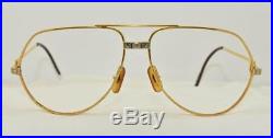Vintage CARTIER Santos Eyeglasses Sunglasses Lunettes Gold Plated Frame