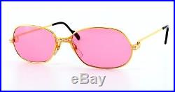 Vintage CARTIER Sunglasses Panthere P. M SERIE LIMITEE 22ct GP Gold 56-17 M Rose