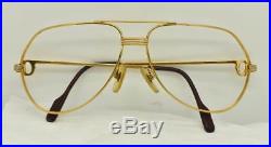 Vintage CARTIER VENDOME Eyeglasses Sunglasses Lunettes Gold Plated Frame
