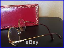 Vintage CARTIER Women's Gold Eyeglasses in Original Box withcertificate