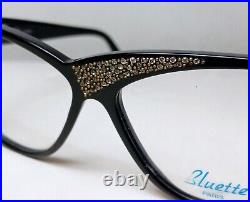 Vintage CAT EYE Glasses NOS 1980's BLUETTE frame France Eyewear Beatiful