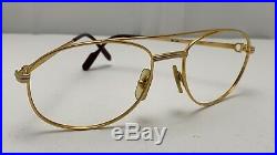 Vintage Cartier Aviator Sunglasses Eyeglasses Frame 2178111 57-18 135 mm France