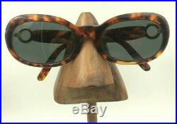 Vintage Cartier Brown Tortoise Oval Sunglasses Eyeglasses Frames France