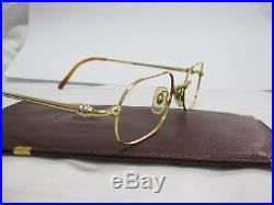 Vintage Cartier Deimios Gold Plated 50/21 Eyeglasses France 1990 Sunglasses