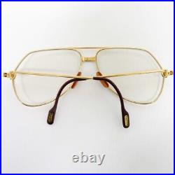 Vintage Cartier Eyeglasses Eyewear Gold Santos Teardrop Frame 62-14-140