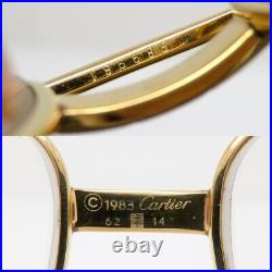 Vintage Cartier Eyeglasses Eyewear Gold Santos Teardrop Frame 62-14-140