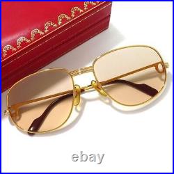 Vintage Cartier Eyeglasses Eyewear Trinity Gold Frame Scratched 58-18-135 withCase