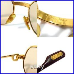 Vintage Cartier Eyeglasses Eyewear Trinity Gold Frame Scratched 58-18-135 withCase