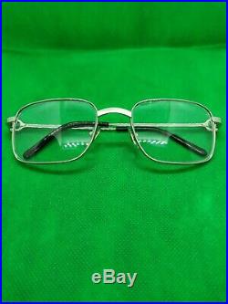 Vintage Cartier Eyeglasses Frame Silver Color Metal