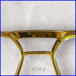 Vintage Cartier Eyeglasses Trinity Gold Clear Lens 62-14-140 used