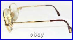 Vintage Cartier France Romance Prescription Eyeglasses LC Gold 58-16mm withBox COA