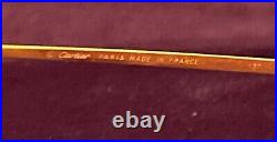 Vintage Cartier Gold Eye Glass Frame Rimless Made in Paris France with Case