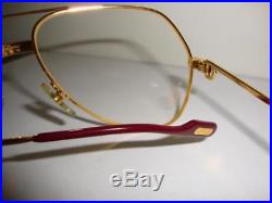 Vintage Cartier LOUIS Clear Lens Gold Glasses 59/16 135 SET Box