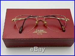 Vintage Cartier Luxury Gold Eyeglasses 53-18 140 Paris Made in France Very Rare