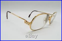 Vintage Cartier Panthere 1989 GOLD Rx Eyeglasses Frames 5415 Louis santos A518