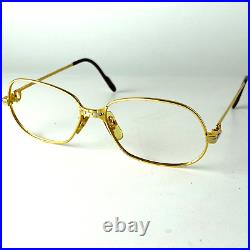 Vintage Cartier Panthere G. M. Glasses frames gold silver 22K sunglasses Santos