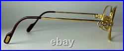 Vintage Cartier Panthere G. M. Glasses frames gold silver 22K sunglasses Santos