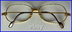 Vintage Cartier Panthere G. M. Glasses frames gold silver 22K sunglasses Santos