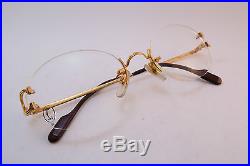 Vintage Cartier Paris 24K gold filled eyeglasses frames 18. 130 sl # 240517 NOS
