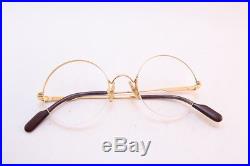 Vintage Cartier Paris 24K gold filled eyeglasses frames Size 45-20 135 France