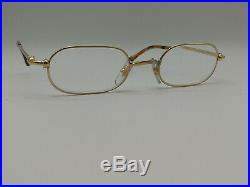 Vintage Cartier Paris Gold Oval Eyeglasses Frame Made In France 48/21